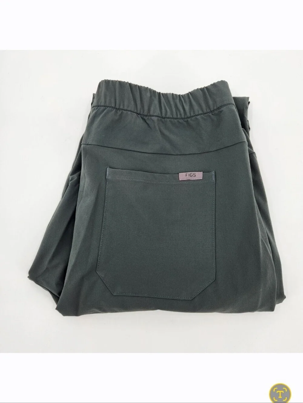 Figs Mens Technical Utility Pro Scrub Pants Mens Size Medium Khaki Scrubs Green